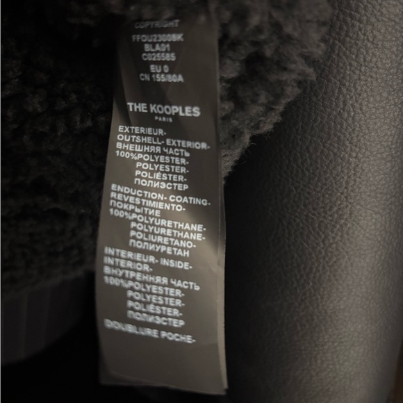 Brand new Kooples Sherpa leather biker jacket - Picture 6 of 6